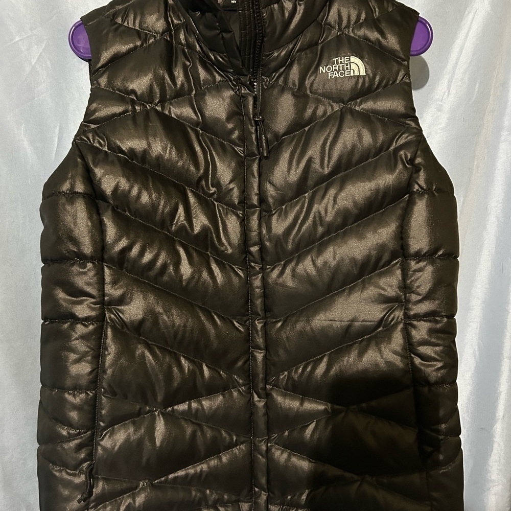 The North Face Shiny Black Quilted Vest